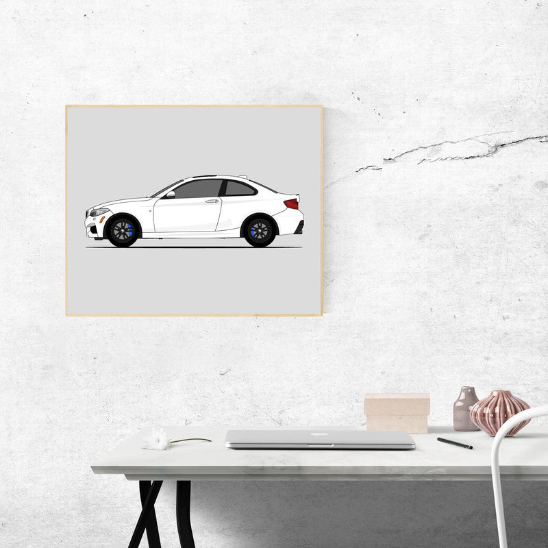 BMW M240i (2018-2021) (Side Profile) Poster