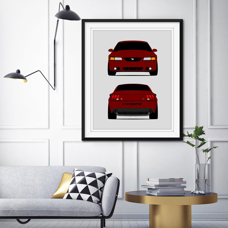 Ford Mustang SVT Cobra Terminator (2003-2004) SN95 (Front and Rear) Poster