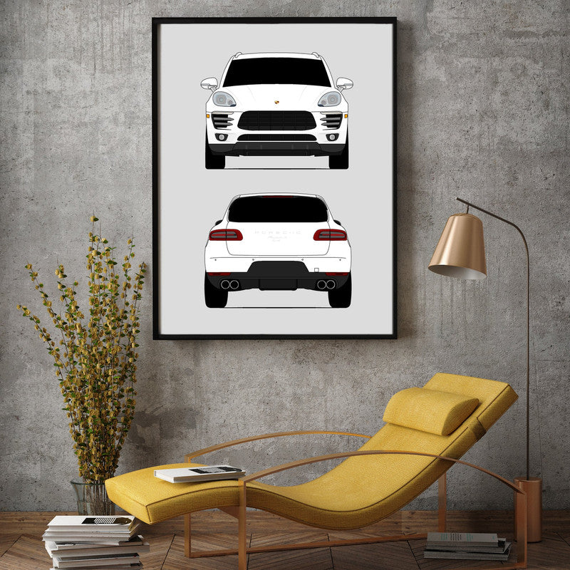 Porsche Macan Turbo S (2014-2018) (Front and Rear) Poster
