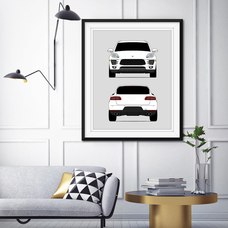 Porsche Macan Turbo S (2014-2018) (Front and Rear) Poster