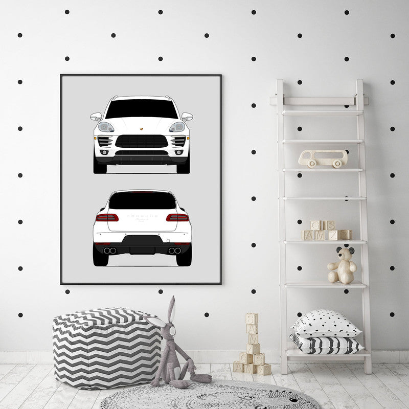 Porsche Macan Turbo S (2014-2018) (Front and Rear) Poster