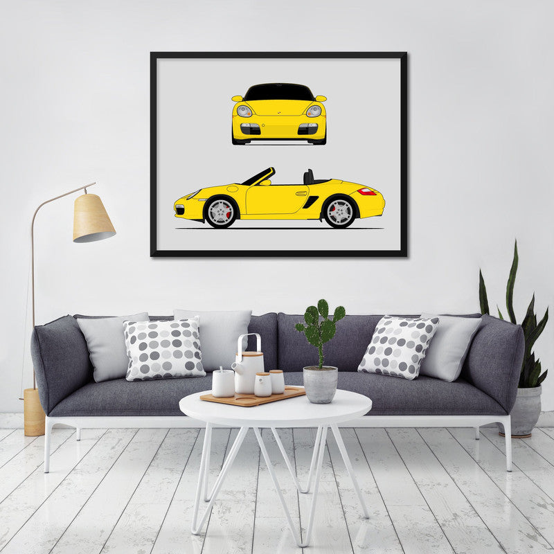 Porsche Boxster 987 (2004-2008) (Front and Side) Poster