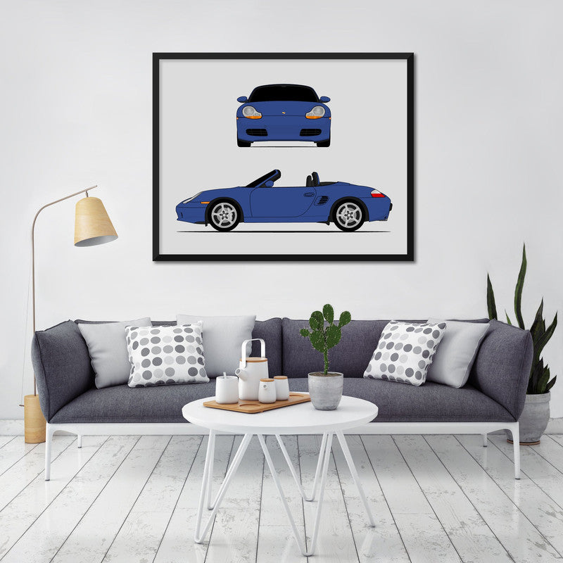 Porsche Boxster 986 (1996-2001) (Front and Side) Poster