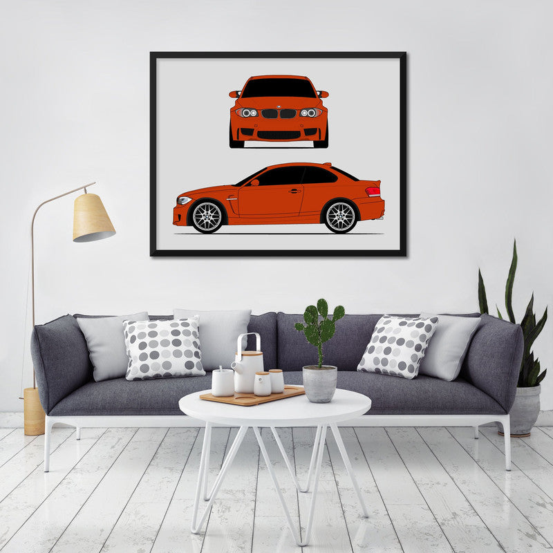 BMW 1M E82 Coupe (2011-2012) (Front and Side) Poster