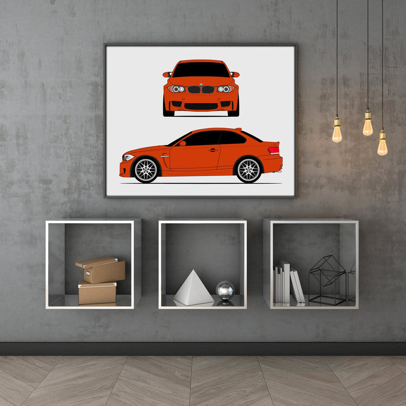BMW 1M E82 Coupe (2011-2012) (Front and Side) Poster
