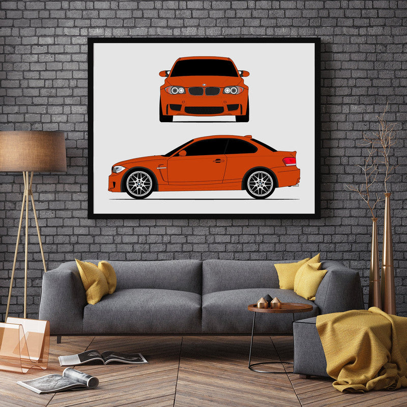 BMW 1M E82 Coupe (2011-2012) (Front and Side) Poster