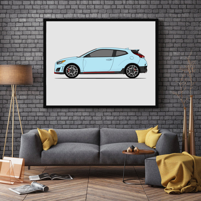 Hyundai Veloster N (2019-Present) (Side Profile) Poster