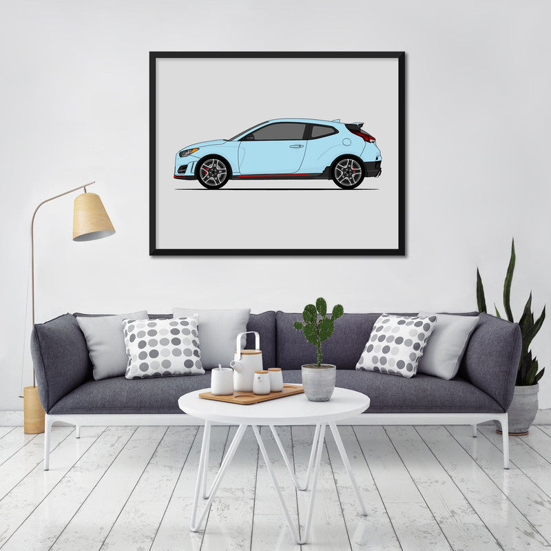 Hyundai Veloster N (2019-Present) (Side Profile) Poster