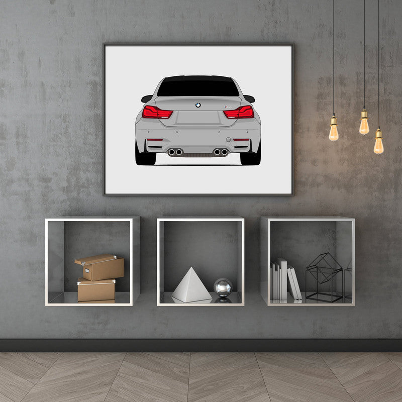 BMW M4 F82 (2018-2020) (Rear) Poster