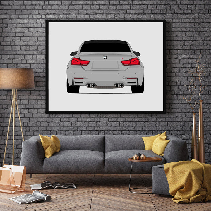 BMW M4 F82 (2018-2020) (Rear) Poster