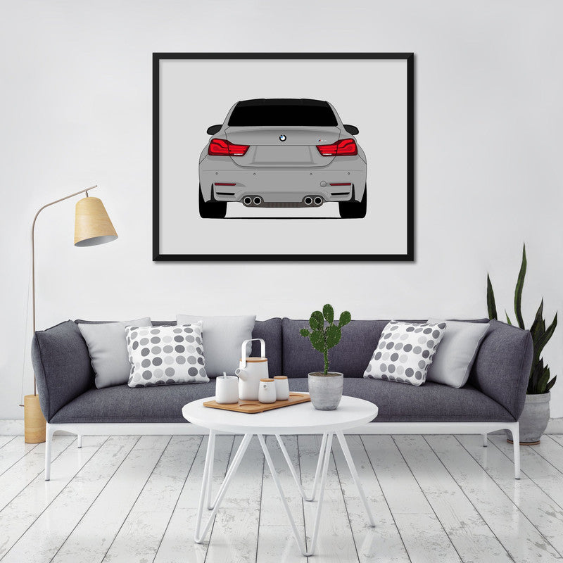 BMW M4 F82 (2018-2020) (Rear) Poster