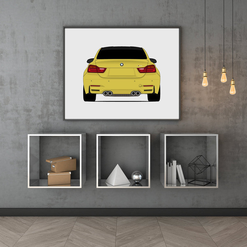 BMW M4 F82 (2014-2017) (Rear) Poster
