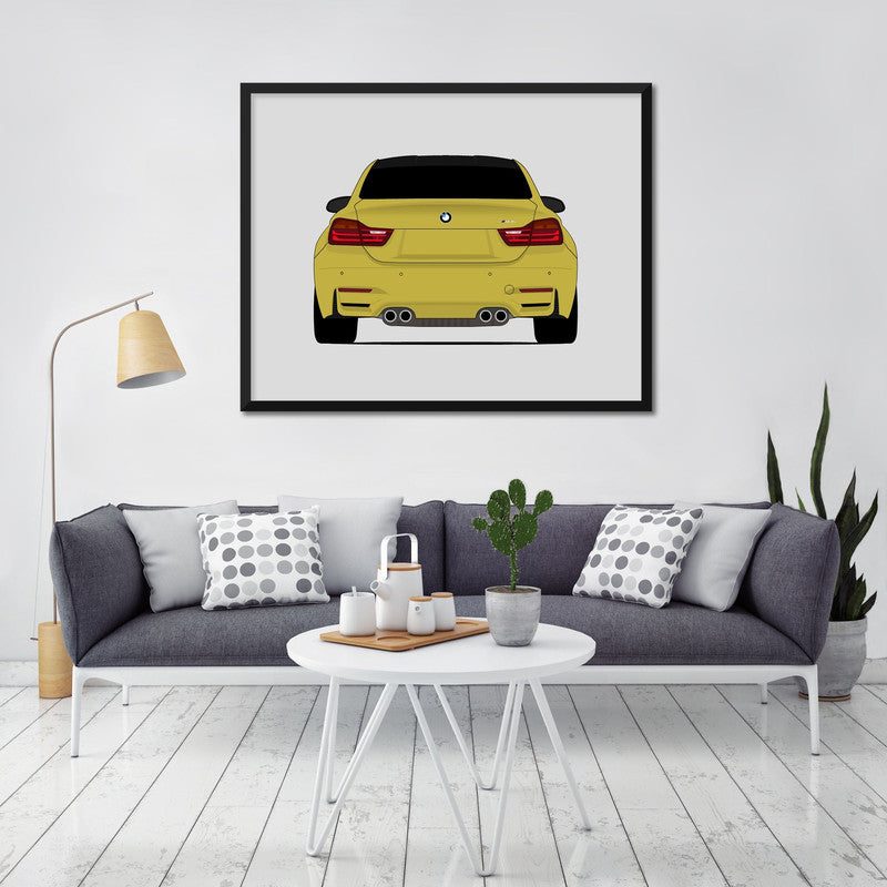 BMW M4 F82 (2014-2017) (Rear) Poster
