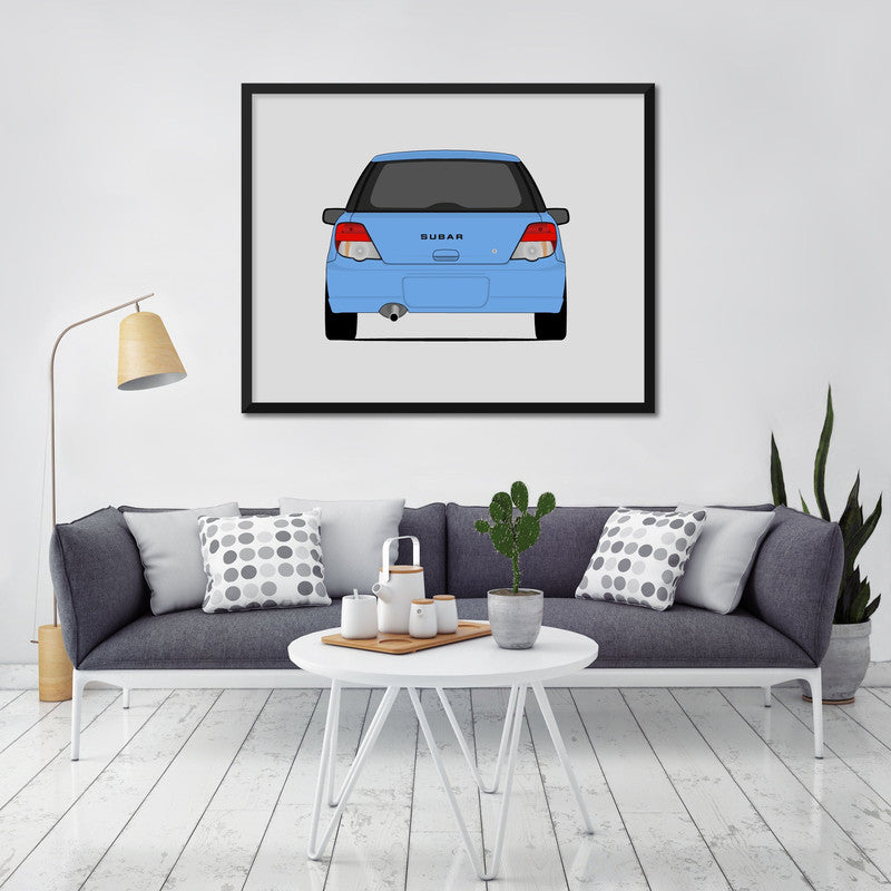 Subaru Impreza Wagon G2 (2000-2002) Bugeye (Rear) Poster