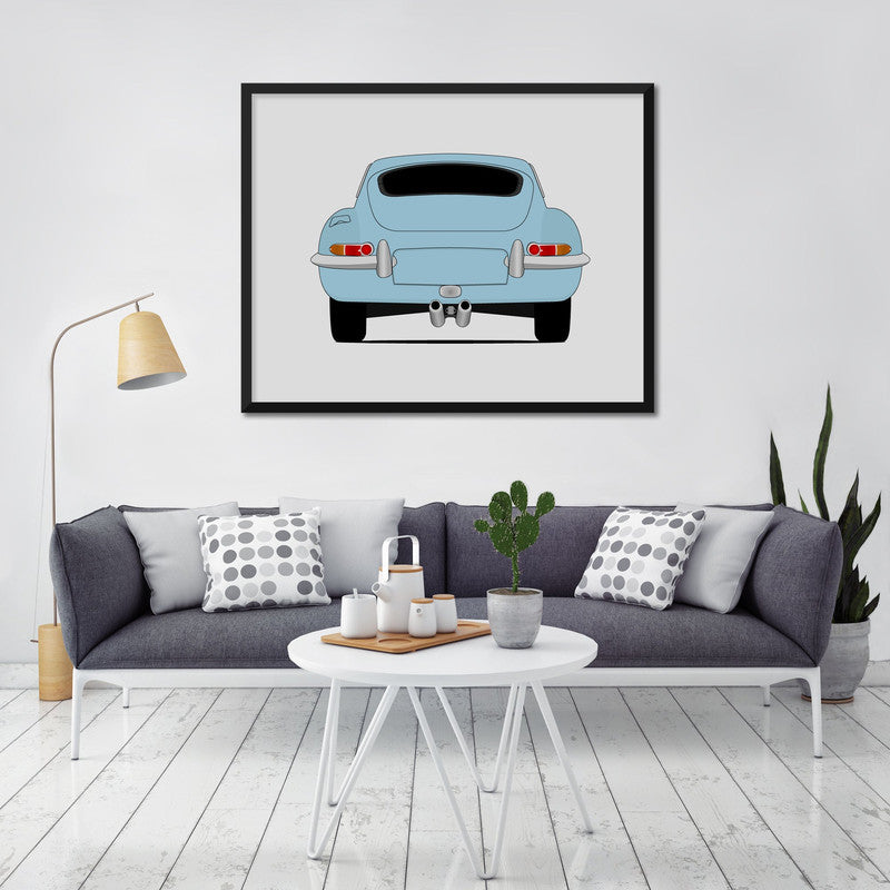 Jaguar E-Type Series 1 (1961-1968) (Rear) Poster