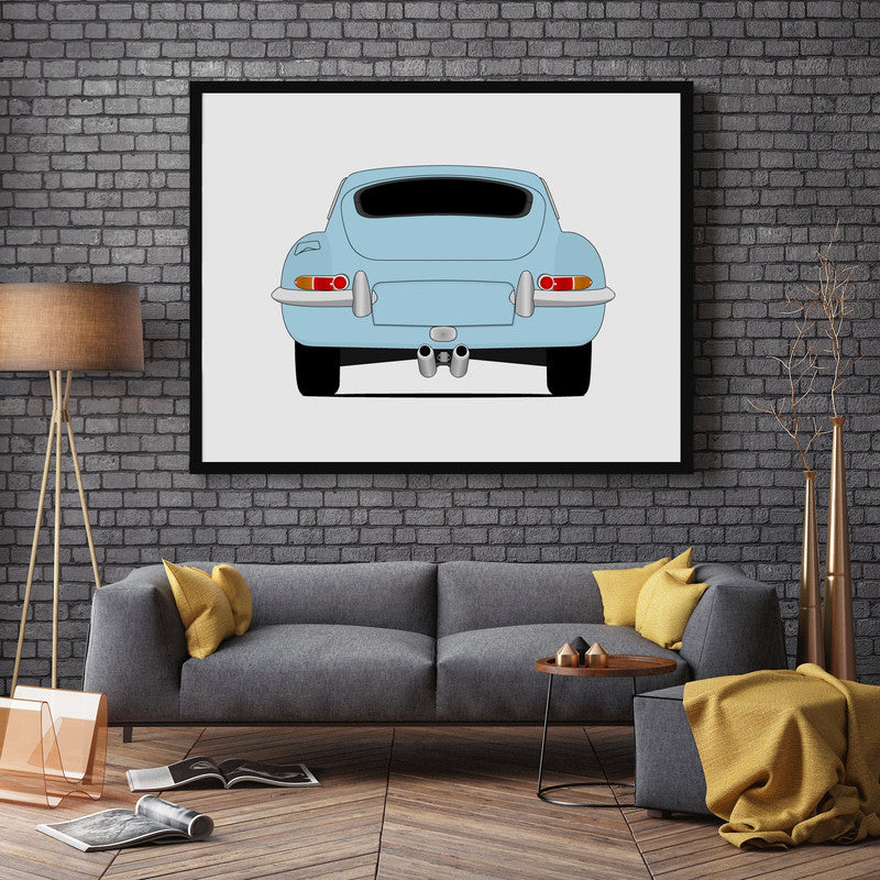 Jaguar E-Type Series 1 (1961-1968) (Rear) Poster
