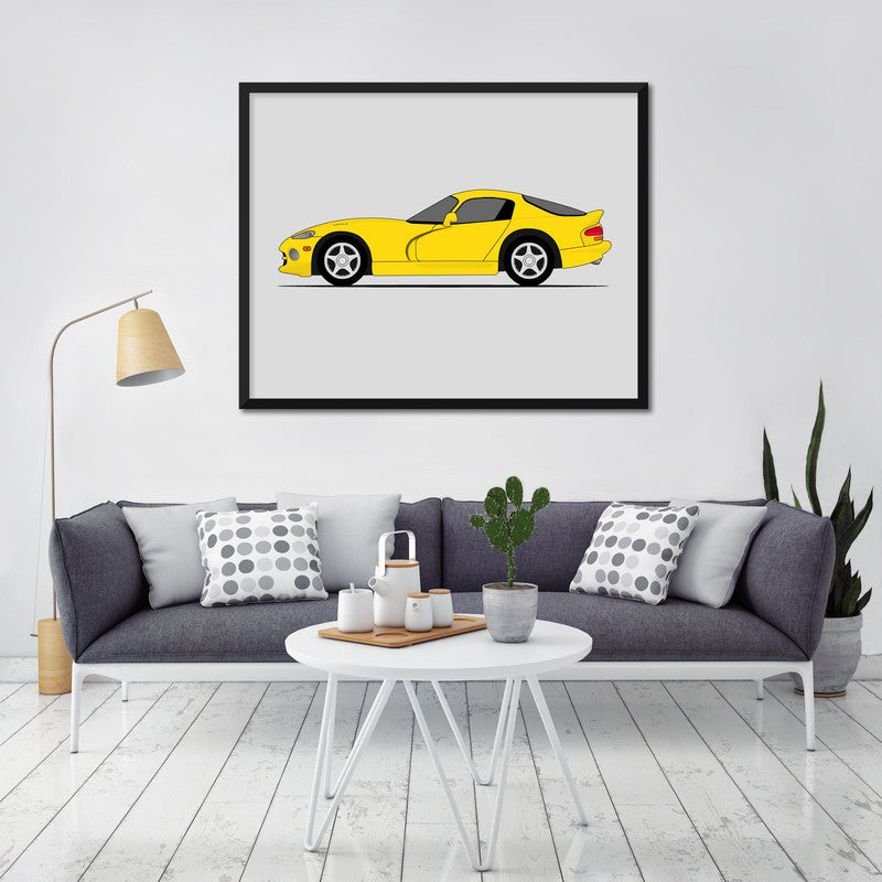 Dodge Viper SR II (1996-2002) 2nd Generation (Side Profile) Poster