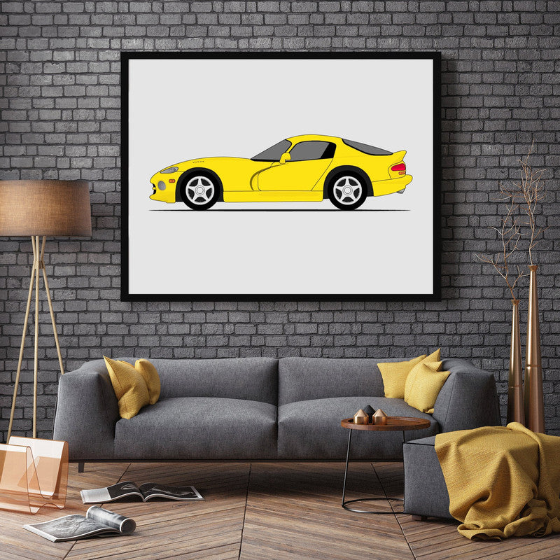 Dodge Viper SR II (1996-2002) 2nd Generation (Side Profile) Poster