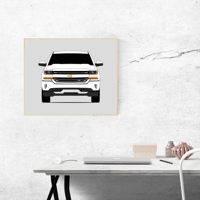 Chevy Silverado Z71 (2016-2018) 3rd Generation Poster