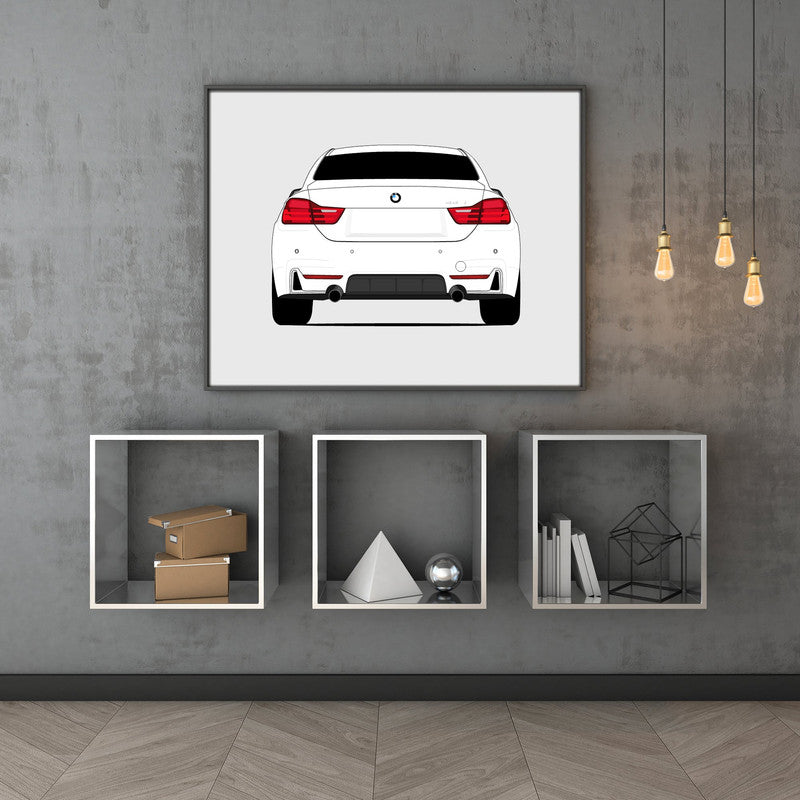 BMW 4 Series 440i F32 (2016-2019) (Rear) Poster