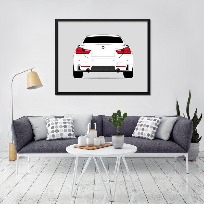 BMW 4 Series 440i F32 (2016-2019) (Rear) Poster