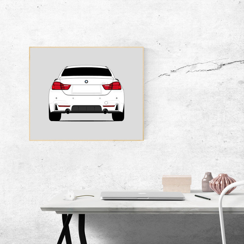 BMW 4 Series 440i F32 (2016-2019) (Rear) Poster