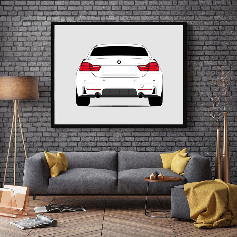 BMW 4 Series 440i F32 (2016-2019) (Rear) Poster