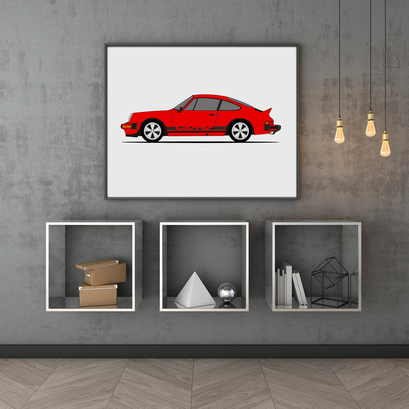 Porsche 911 Carrera (1974-1978) 930 (Side Profile) Poster