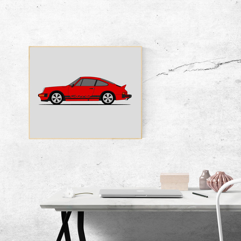 Porsche 911 Carrera (1974-1978) 930 (Side Profile) Poster