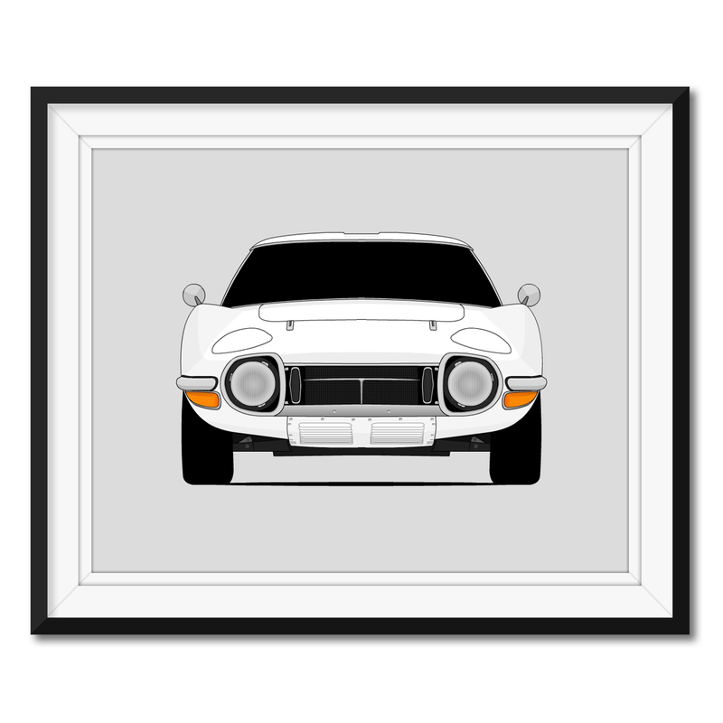 Toyota 2000GT (1967-1969) Car Poster – Custom Car Posters Toyota 2000GT (1967-1969) Car Poster – Custom Car Posters