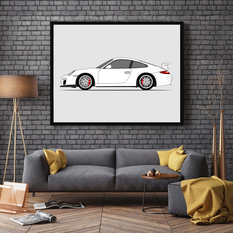 Porsche 911 GT3 (2009-2012) 997.2 (Side Profile) Poster