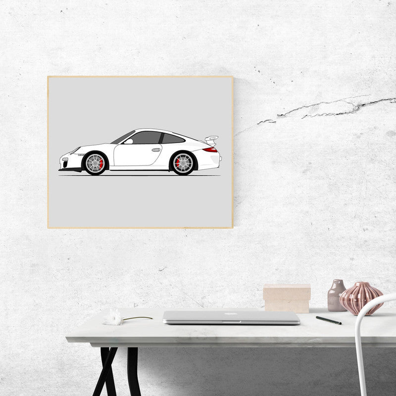 Porsche 911 GT3 (2009-2012) 997.2 (Side Profile) Poster