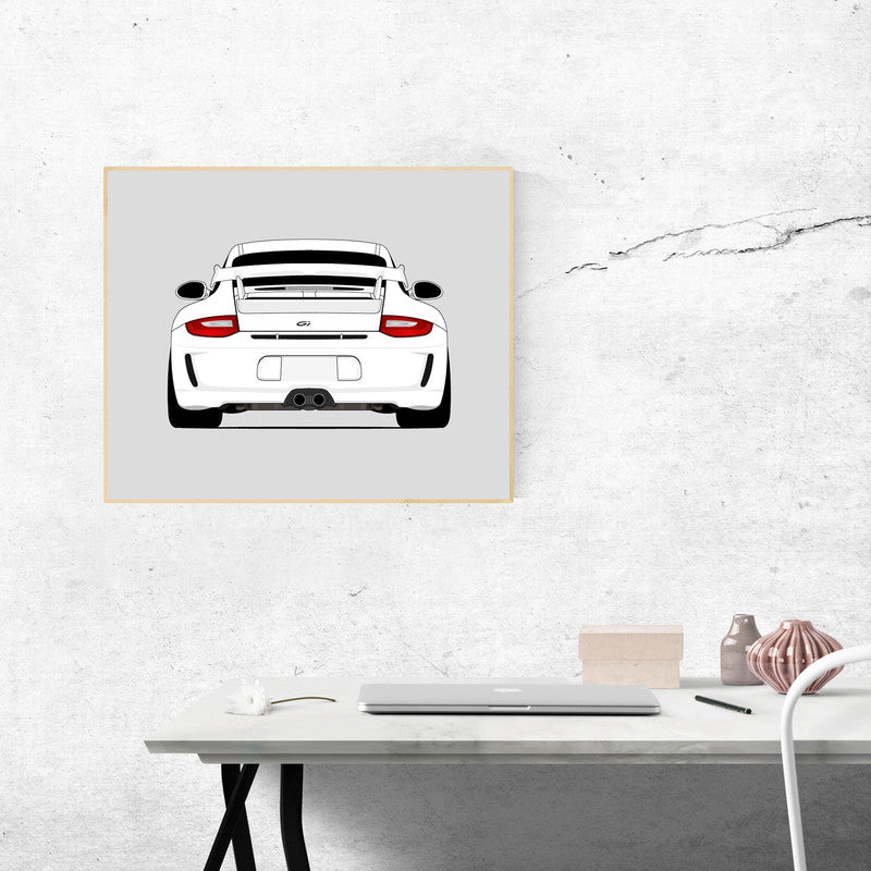 Porsche 911 GT3 (2009-2012) 997.2 (Rear) Poster