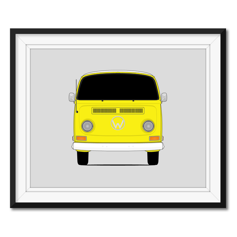 Volkswagen VW Type 2 Bus (1968-1972) Camper Van Poster