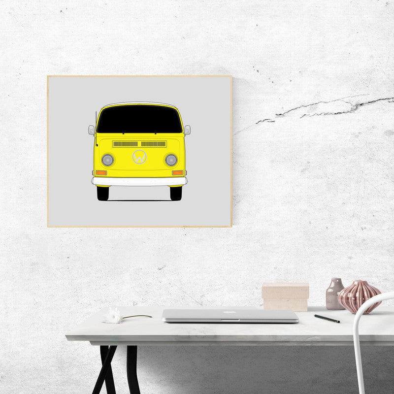 Volkswagen VW Type 2 Bus (1968-1972) Camper Van Poster