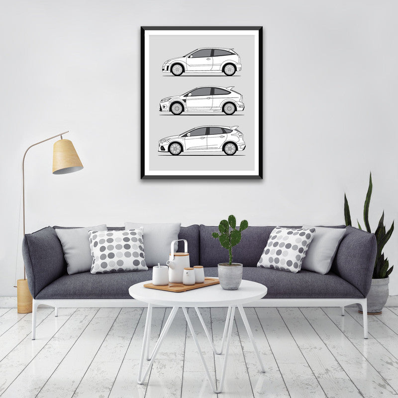 Ford Focus RS Generations (Side Profile)