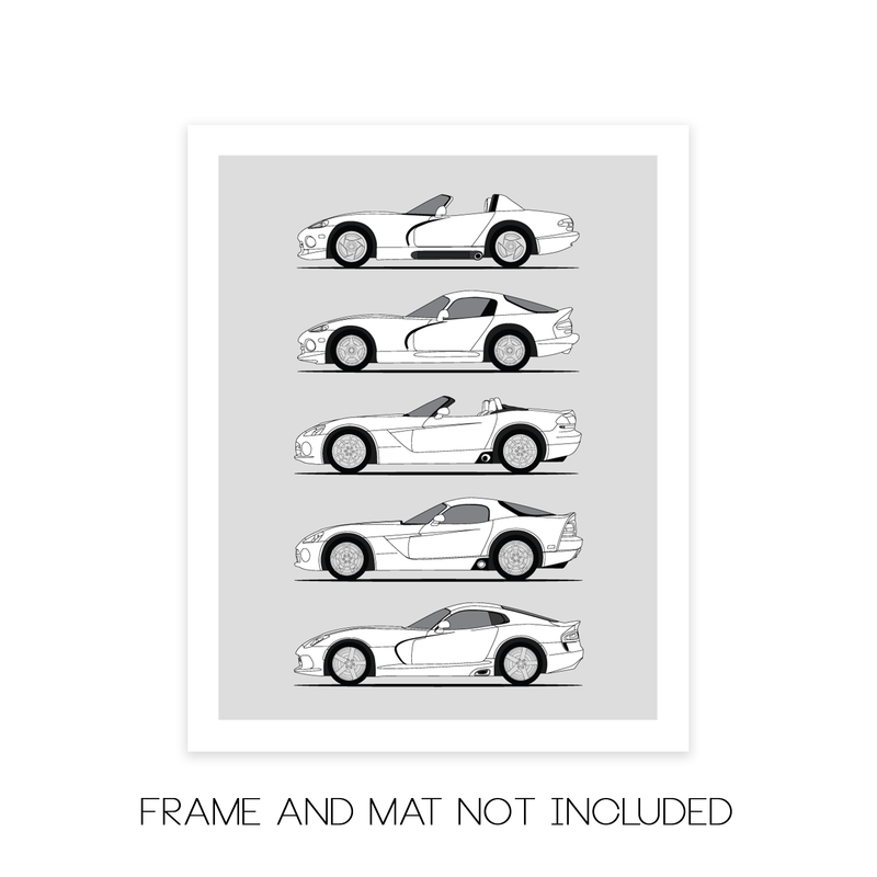 Dodge Viper Generations (Side Profile)