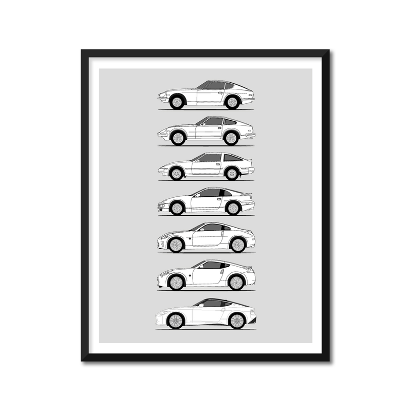 Nissan Z Car Generations (Side Profile)