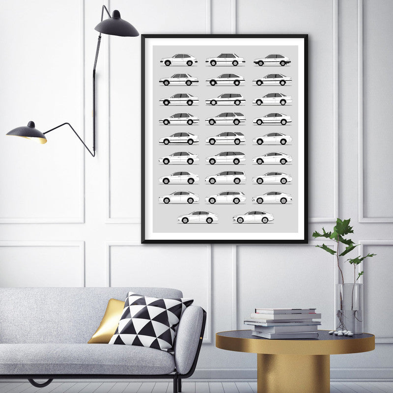 Honda Accord Generations (Side Profile)