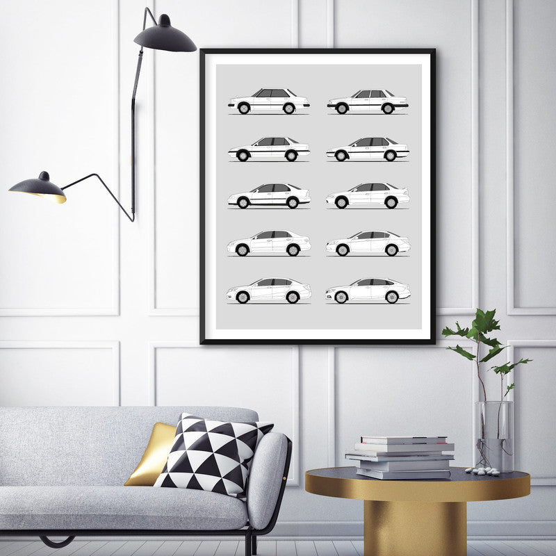 Honda Accord Sedan (4 Door) Generations (Side Profile)