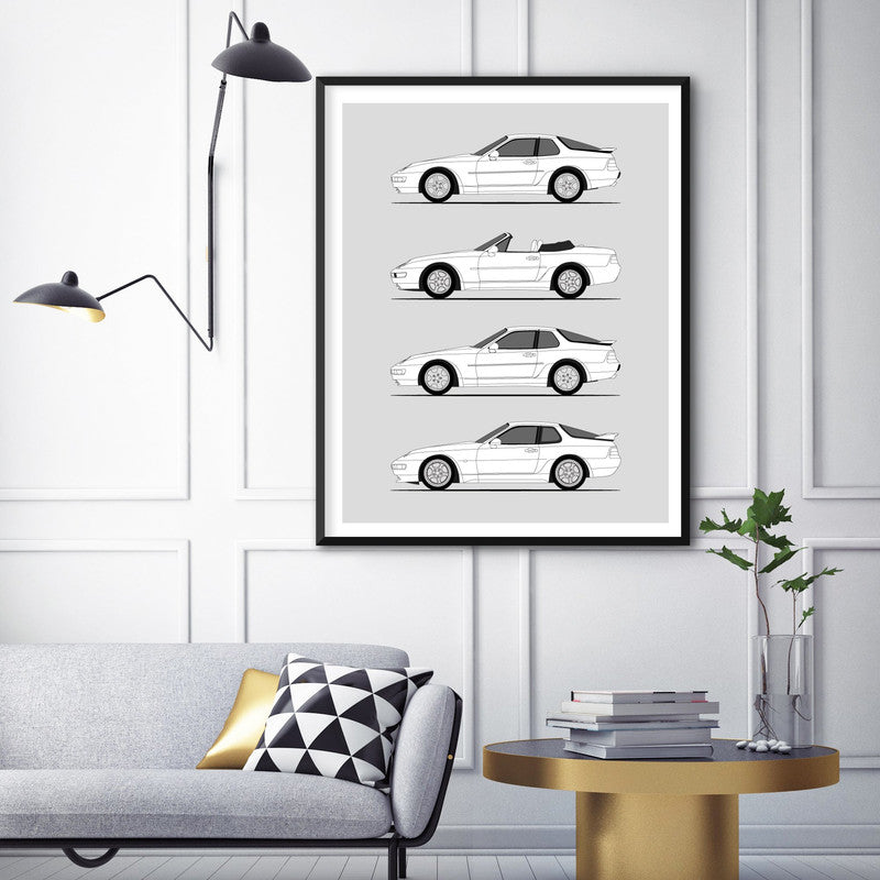 Porsche 968 Generations (Side Profile)