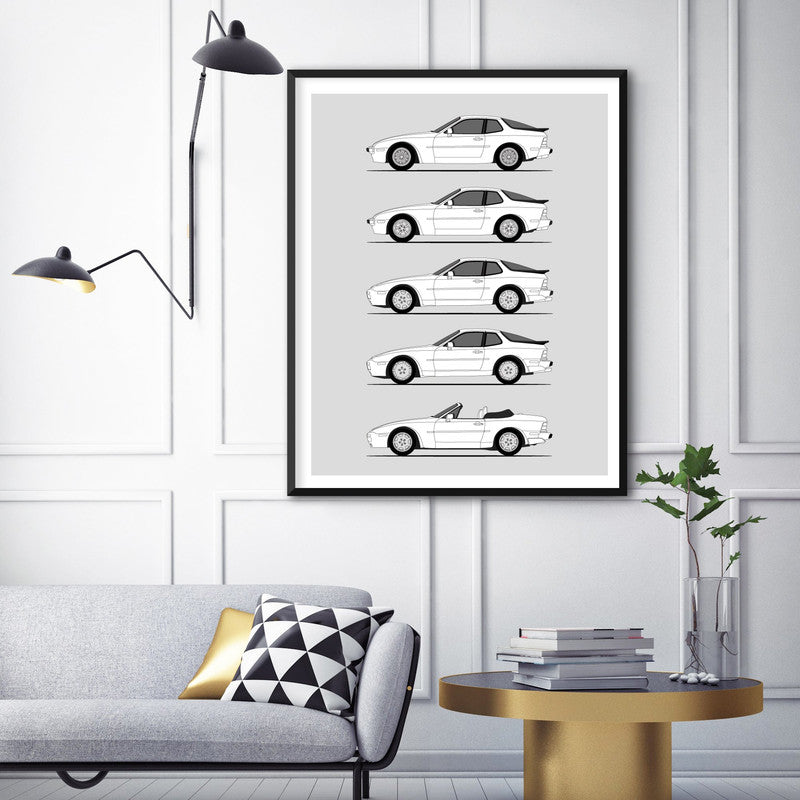 Porsche 944 Generations (Side Profile)