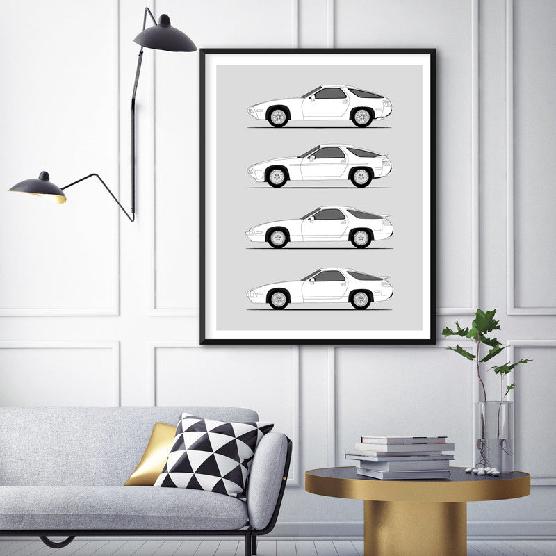 Porsche 928 Generations (Side Profile)