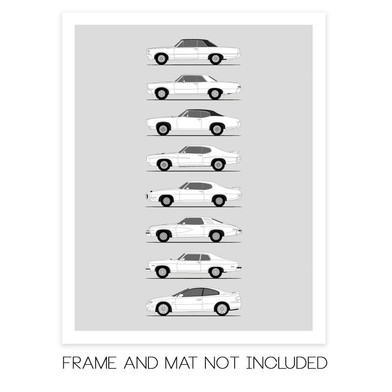 Pontiac GTO Generations (Side Profile)