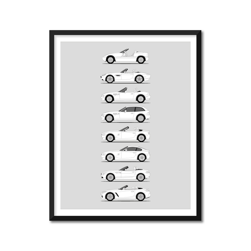 BMW Z Series Generations (Side Profile)