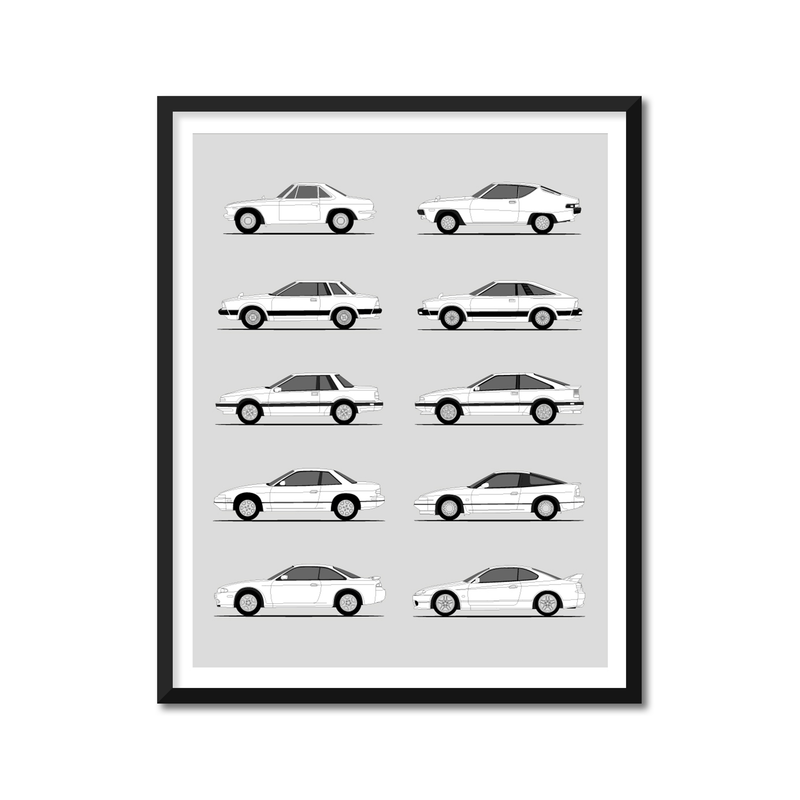 Nissan Silvia 240SX Generations (Side Profile)