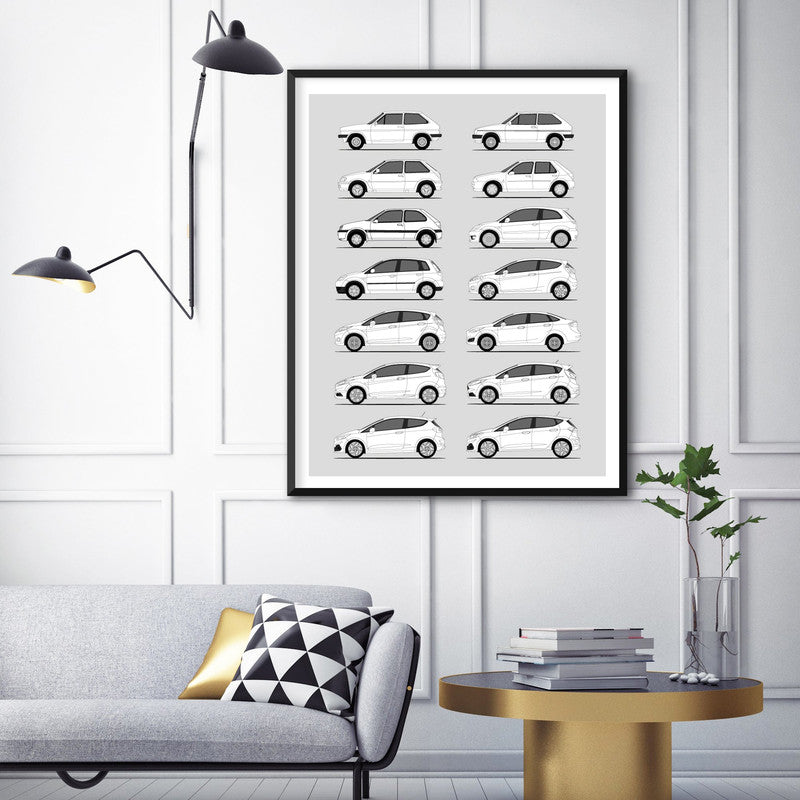 Ford Fiesta Generations (Side Profile)