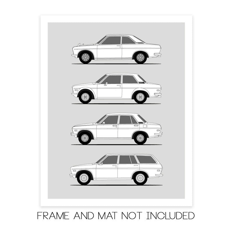 Datsun 510 Generations (Side Profile)