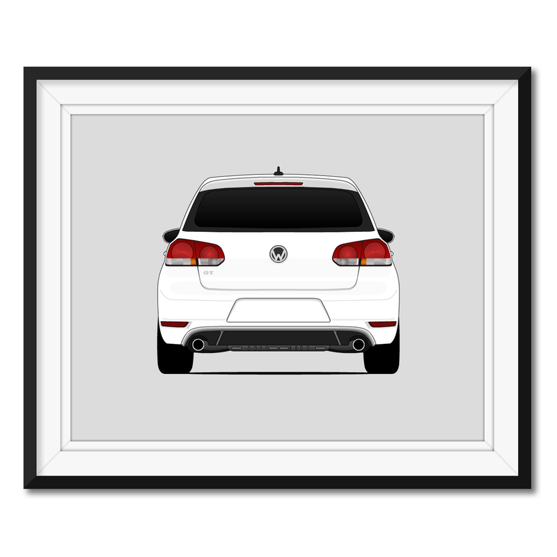 Volkswagen Golf GTI MK6 (2009-2013) (Rear) Poster