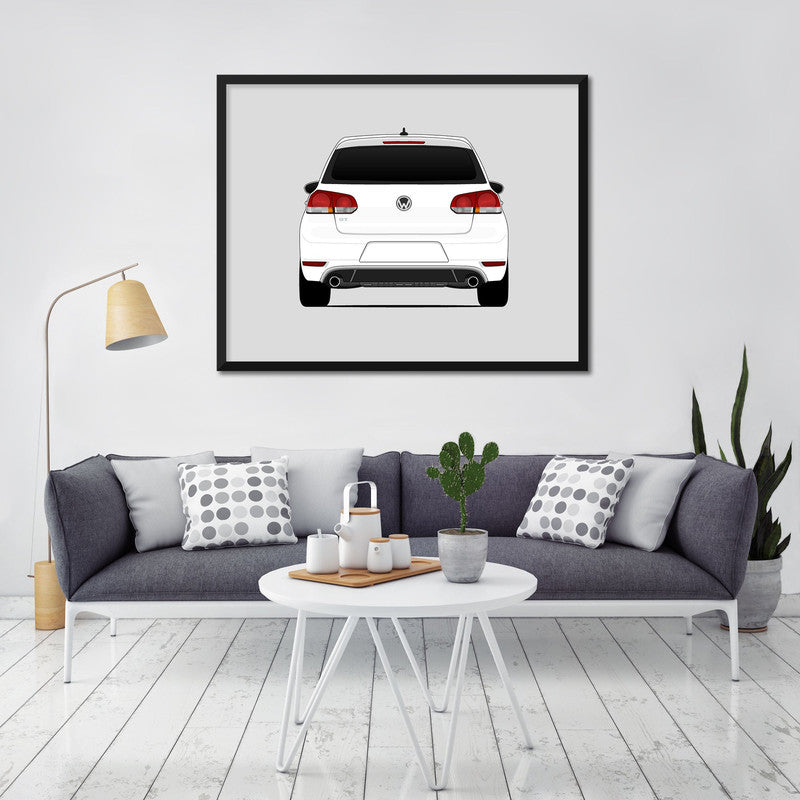 Volkswagen Golf GTI MK6 (2009-2013) (Rear) Poster